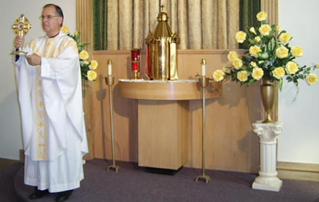 Father Ed Gretchko in Shrine Chapel